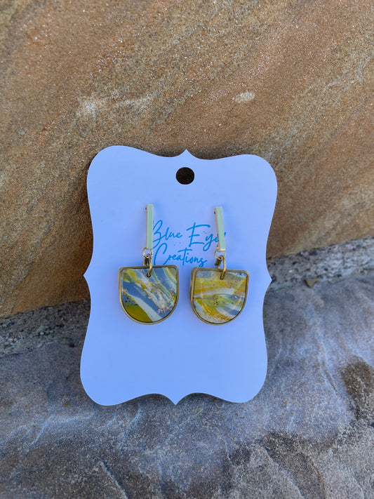 Polymer Clay Earrings  with Resin