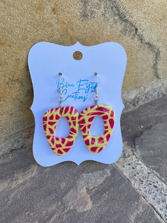 Polymer Clay Earrings with Resin